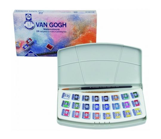 Sada akvarelových barev VAN GOGH- 24x1/2 + DOPRAVA ZDARMA