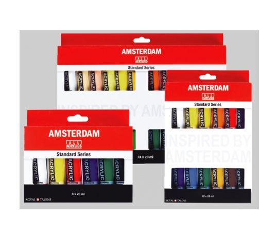 Minisada akrylových barev Amsterdam-12x20ml