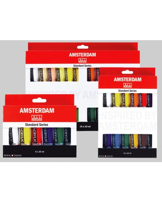 Minisada akrylových barev Amsterdam-12x20ml